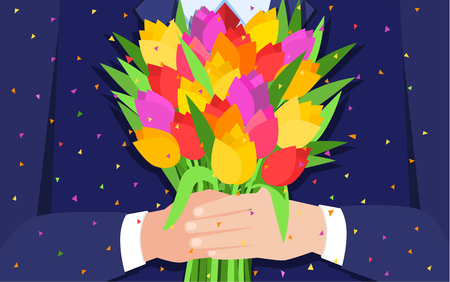Bouquet of flowers vector illustrationのイラスト素材