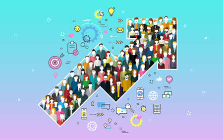 Concept of attracting customersのイラスト素材