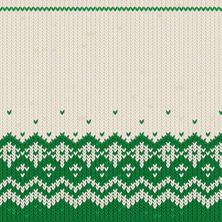 Knitted green and white christmas sweater texture. Ugly sweater party.のイラスト素材