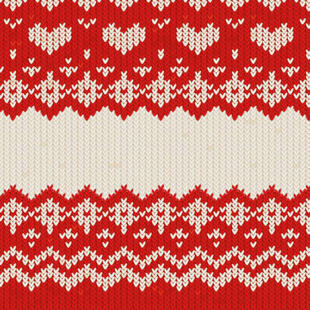 Knitted red and white christmas sweater texture. Ugly sweater party.のイラスト素材