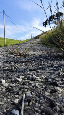 Gravel road pathwayの写真素材