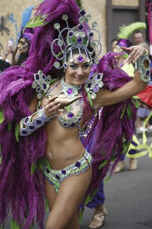 London, UK - August 29, 2011: Second day of 2011 Notting Hill Carnival. This is one of Europe's...