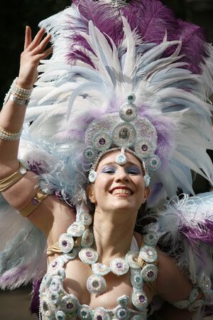 London, UK - August 29, 2011: Second day of 2011 Notting Hill Carnival. This is one of Europe's...