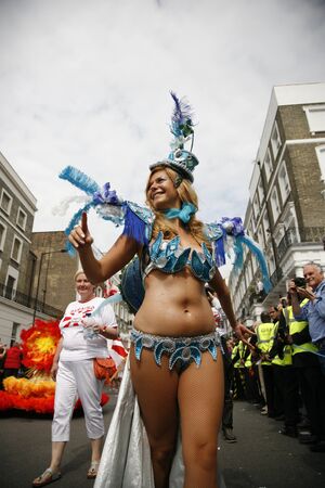 London, UK - August 29, 2011: Second day of 2011 Notting Hill Carnival. This is one of Europe's...