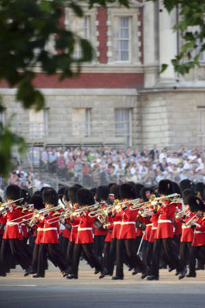 London, UK - June 15, 2006: Massed Bands at Beating Retreat 2006. Beating Retreat is a militry ceremony takes place on Horse Guard Parade in White Hall, London. This ceremony is performed by military band like bands of the Foot Guards and Household Cavalrのeditorial素材