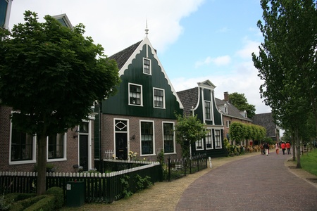 Zaanse Schans, Netherlands - June 20, 2010: Traditional house in Zaanse Schans, North Holland. Zaanse Schans is famous for its collection of well-preserved historic windmills and housesのeditorial素材