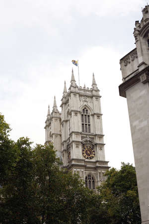 Westminster Abbey seen from Parliament Square のeditorial素材
