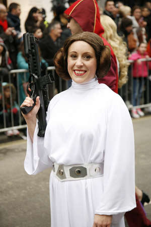London, UK - January 01, 2012: Performers take part in the New Years Day Parade. More than 10,000 performers represent for 20 countries world-wide like marching bands, cheerleaders, clowns acrobats etc. のeditorial素材