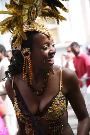 London, UK - August 30, 2010: Second day of 2010 Notting Hill Carnival. This is one of Europe's largest festival and parade take place for two days. First day is known as Children's Day.のeditorial素材
