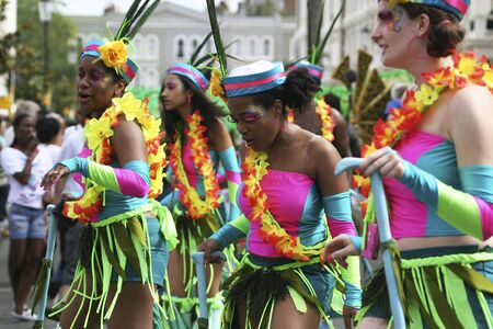 London, UK - August 31, 2009: Performers take part in the second day of Notting Hill Carnival,...