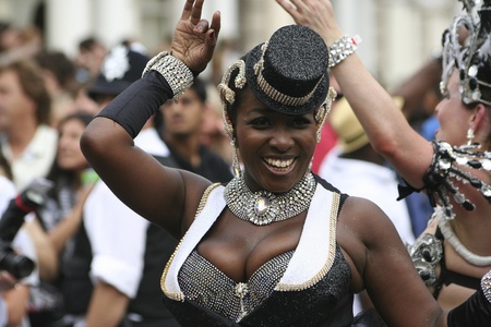 London, UK - August 31, 2009: Performers take part in the second day of Notting Hill Carnival, largest in Europe. Carnival takes place over two days in every August. 

のeditorial素材