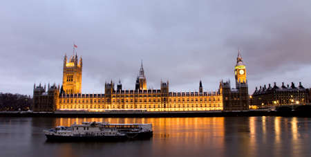 Snow Covered Westminster seen from South Bankのeditorial素材