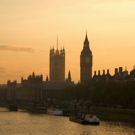 Westminster seen from Hungerford Bridgeのeditorial素材