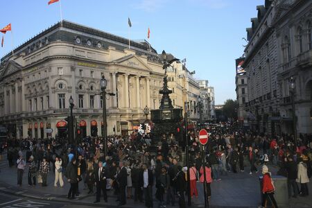 London, UK - October 30, 2010: View of Piccadilly Circus, famous road junction, built in 1819, meeting place, tourist attraction, in West End, inks to Shaftesbury Avenue, Regent Street, Haymarket, Leicester Square and Glasshouse Street.
のeditorial素材