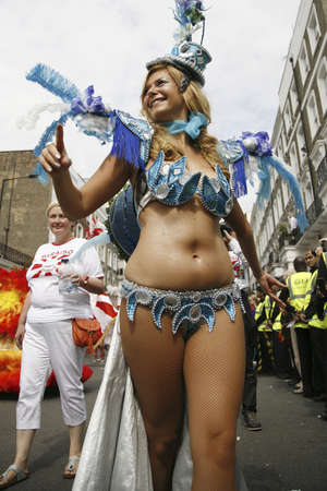 London, UK - August 29, 2011: Second day of 2011 Notting Hill Carnival. This is one of Europe's largest festival and parade take place for two days. First day is known as Children's Day.



のeditorial素材