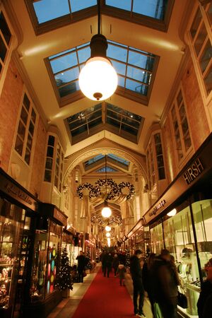 London, UK - December 21, 2010: Inside view of Burlington Arcade, 19th century European shopping gallery, behind Bond Street from Piccadilly through to Burlington Gardens, opened in 1819 for the sale of jewellery and fancy articles. 

のeditorial素材