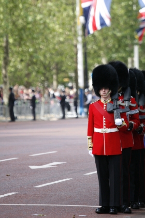 London, UK - June 16, 2012: Queen's Soldier at Queen's Birthday Parade. Queen's Birthday Parade take place to Celebrate Queen's Official Birthday in every June in London. 

のeditorial素材