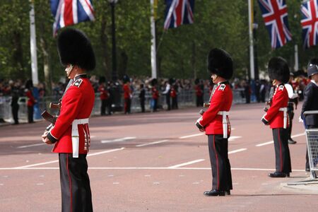 London, UK - June 16, 2012: Queen's Soldier at Queen's Birthday Parade. Queen's Birthday Parade take place to Celebrate Queen's Official Birthday in every June in London. 

のeditorial素材
