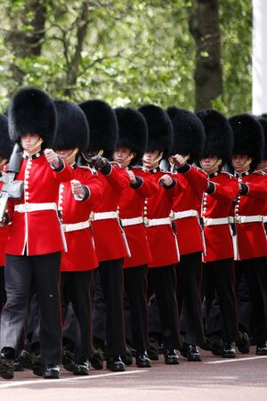 London, UK - June 16, 2012: Queen's Soldier at Queen's Birthday Parade. Queen's Birthday Parade take place to Celebrate Queen's Official Birthday in every June in London. 

のeditorial素材