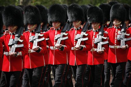 London, UK - June 16, 2012: Queen's Soldier at Queen's Birthday Parade. Queen's Birthday Parade take place to Celebrate Queen's Official Birthday in every June in London. 

のeditorial素材