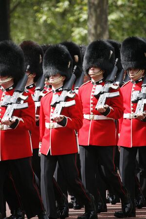 London, UK - June 16, 2012: Queen's Soldier at Queen's Birthday Parade. Queen's Birthday Parade take place to Celebrate Queen's Official Birthday in every June in London. 

のeditorial素材