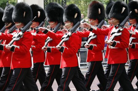 London, UK - June 16, 2012: Queen's Soldier at Queen's Birthday Parade. Queen's Birthday Parade take place to Celebrate Queen's Official Birthday in every June in London. 

のeditorial素材