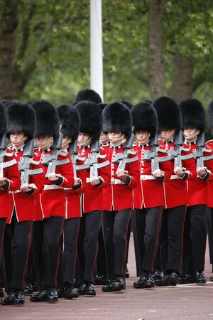 London, UK - June 16, 2012: Queen's Soldier at Queen's Birthday Parade. Queen's Birthday Parade take place to Celebrate Queen's Official Birthday in every June in London. 

のeditorial素材