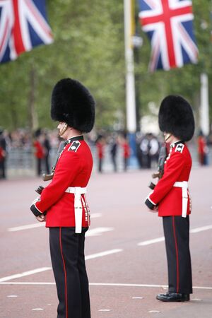 London, UK - June 16, 2012: Queen's Soldier at Queen's Birthday Parade. Queen's Birthday Parade take place to Celebrate Queen's Official Birthday in every June in London. 

のeditorial素材