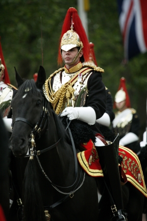 London, UK - June 16, 2012: Household Cavalry at Queen's Birthday Parade. Queen's Birthday Parade take place to Celebrate Queen's Official Birthday in every June in London. 

のeditorial素材