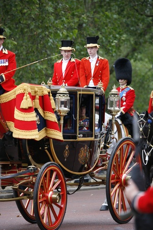 London, UK - June 16, 2012: Prince Philip seat on the Royal Coach at Queen's Birthday Parade. Queen's Birthday Parade take place to Celebrate Queen's Official Birthday in every June in London. 
のeditorial素材