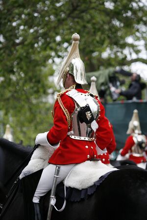 London, UK - June 16, 2012: Household Cavalry at Queen's Birthday Parade. Queen's Birthday Parade take place to Celebrate Queen's Official Birthday in every June in London. 

のeditorial素材