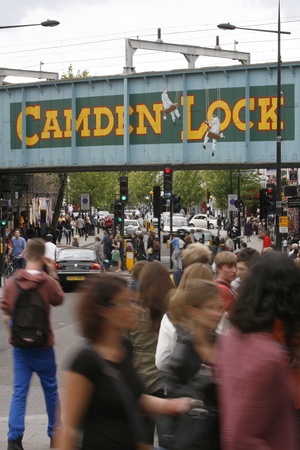 London, UK - June 17, 2012: The view of Camden Market, in Camden Town, also called Camden Lock. The Market is one of the most popular attraction in London attracting about 100,000 visitors each weekend.  
のeditorial素材
