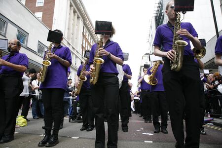 London, UK - July 07, 2012 : People take part in London's Gay Pride, 2012 Worldpride, estimated...