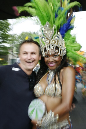 London, UK - August 27, 2012: Performers take part in the second day of Notting Hill Carnival, largest in Europe. Carnival takes place over two days in every August. 
のeditorial素材