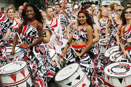 London, UK - August 27, 2012: Performers take part in the second day of Notting Hill Carnival,...