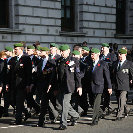 London, UK - November 13, 2011:  People take part in Remembrance Day, Poppy Day or Armistice Day,  11 every Nov, observed by Commonwealth of Nations, to remember armed forces who have died since First World War, Parade. 
のeditorial素材