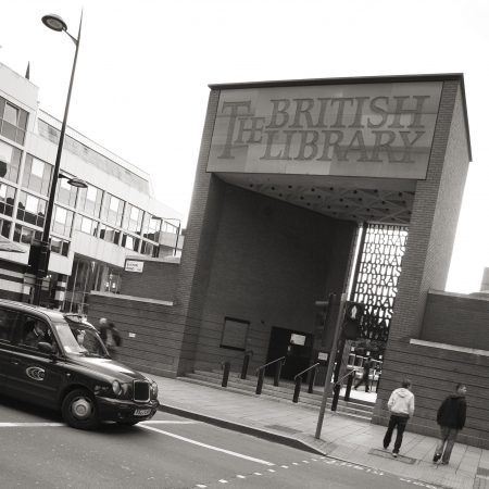 London, UK - August 27, 2010:  Outside view of British Library building, national library of the UK, designed by professor Colin Wilson, separated from British Museum in 1973.  
のeditorial素材