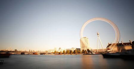 London, UK - November 2, 2012: View of The London Eye on November 2, 2012, London, England. A famous tourist attraction at a height of 135 metres (443 ft) and the biggest Ferris wheel in Europe.
のeditorial素材
