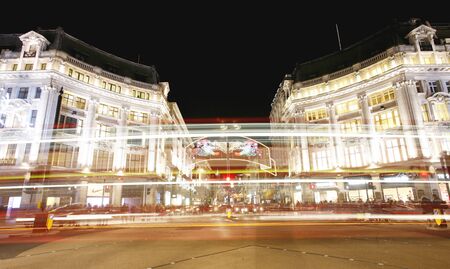 London, UK - November 23, 2012: Christmas Lights Display on Oxford Street in London. The modern colourful Christmas lights attract and encourage people to the street.
のeditorial素材
