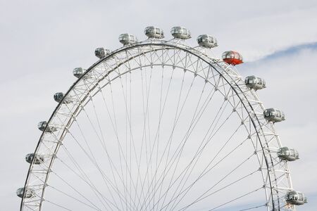 London, UK - February 7, 2013 : Close up of The London Eye, a famous tourist attraction at a height of 135 metres (443 ft) and the biggest Ferris wheel in Europe.
のeditorial素材