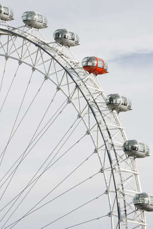 London, UK - February 7, 2013 : Close up of The London Eye, a famous tourist attraction at a height of 135 metres (443 ft) and the biggest Ferris wheel in Europe.
のeditorial素材