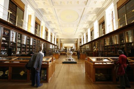 London, UK - February 7, 2013: Inside view of British Museum, one of the largest, oldest museum in...