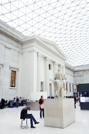 London, UK - February 7, 2013: Inside view of British Museum, one of the largest, oldest museum in the world. Museum's Collections comprise 8 million items, dedicated to human history and culture, from all continents. 
のeditorial素材