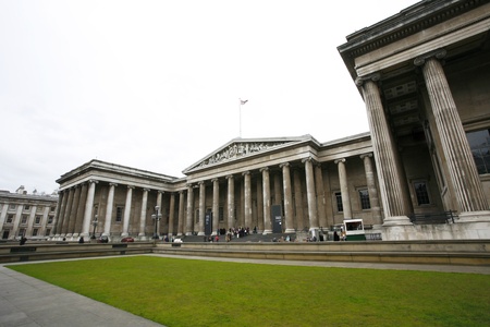 London, UK - February 7, 2013: Outside view of British Museum, one of the largest, oldest museum in the world. Museum's Collections comprise 8 million items, dedicated to human history and culture, from all continents. 
のeditorial素材
