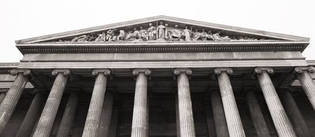 London, UK - February 7, 2013: Outside view of British Museum, one of the largest, oldest museum in the world. Museum's Collections comprise 8 million items, dedicated to human history and culture, from all continents. 
のeditorial素材