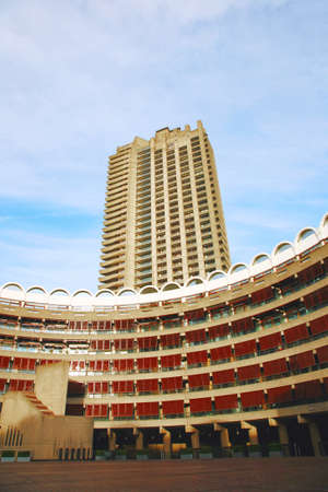 London , UK - February 14, 2011: Outside view of Barbican Center, largest performing arts centre in Europe, designed by Chamberlin, Powell and Bon, opened 1982. 
のeditorial素材