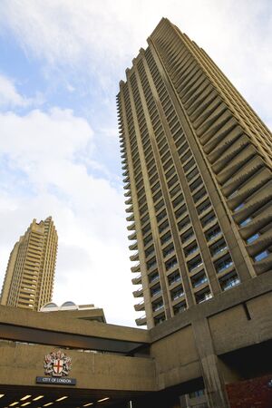 London , UK - February 14, 2011: Outside view of Barbican Center, largest performing arts centre in Europe, designed by Chamberlin, Powell and Bon, opened 1982. 
のeditorial素材