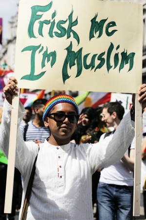 London, UK - June 29, 2013: People, Muslim group, take part in London's Gay Pride, also called London Pride, estimated 25,000 people took part in the march, Parade to support gay rights.
のeditorial素材