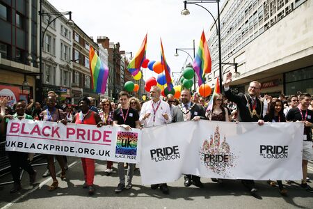London, UK - June 29, 2013: People take part in London's Gay Pride, also called London Pride, estimated 25,000 people took part in the march, Parade to support gay rights.
のeditorial素材