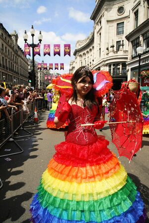 London, UK - June 29, 2013: People take part in London's Gay Pride, also called London Pride, estimated 25,000 people took part in the march, Parade to support gay rights.
のeditorial素材
